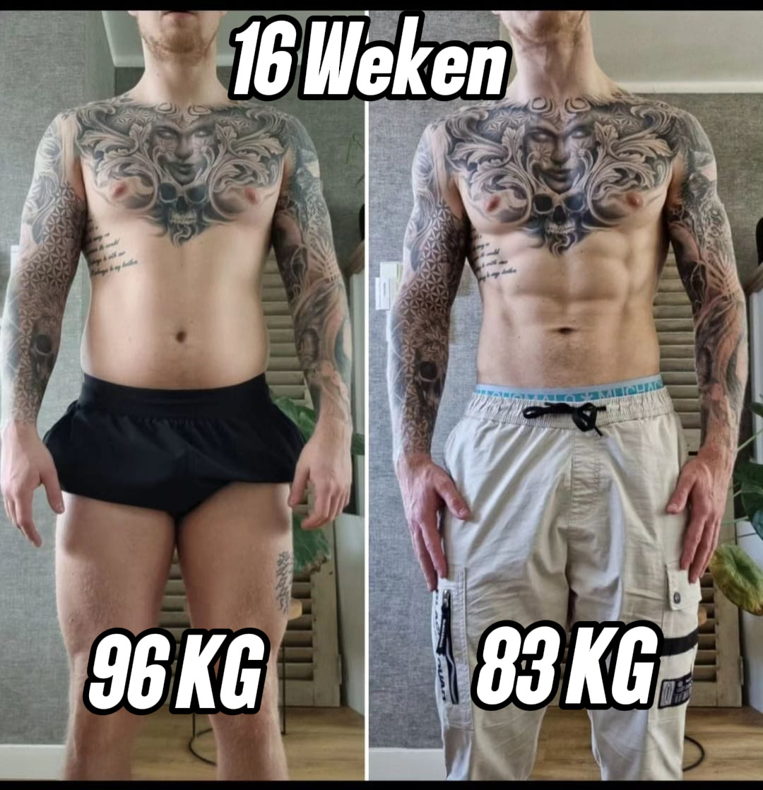 Transformatie van Bas — 16 weken